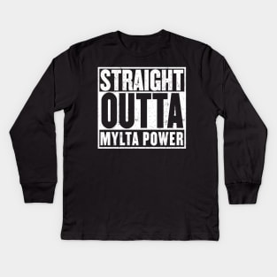 Straight Outta Mylta Power - Battle Royal Kids Long Sleeve T-Shirt